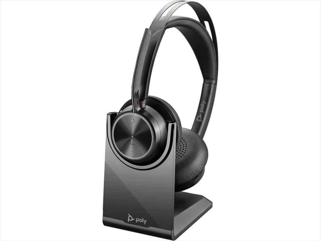 HEADPHONES POLY Voyager Focus 2 USB-A w/microphone, w/charging stand, 77Y86AA,Bluetooth