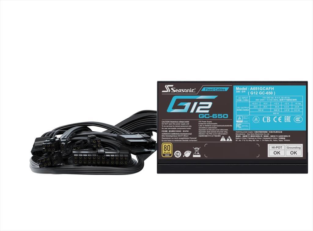 PSU 650W SEASONIC 80+ GOLD, G12-GC-650