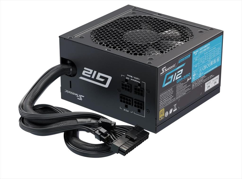 PSU 550W SEASONIC G12 GM-550 80+ GOLD , Semi-Modular, Black
