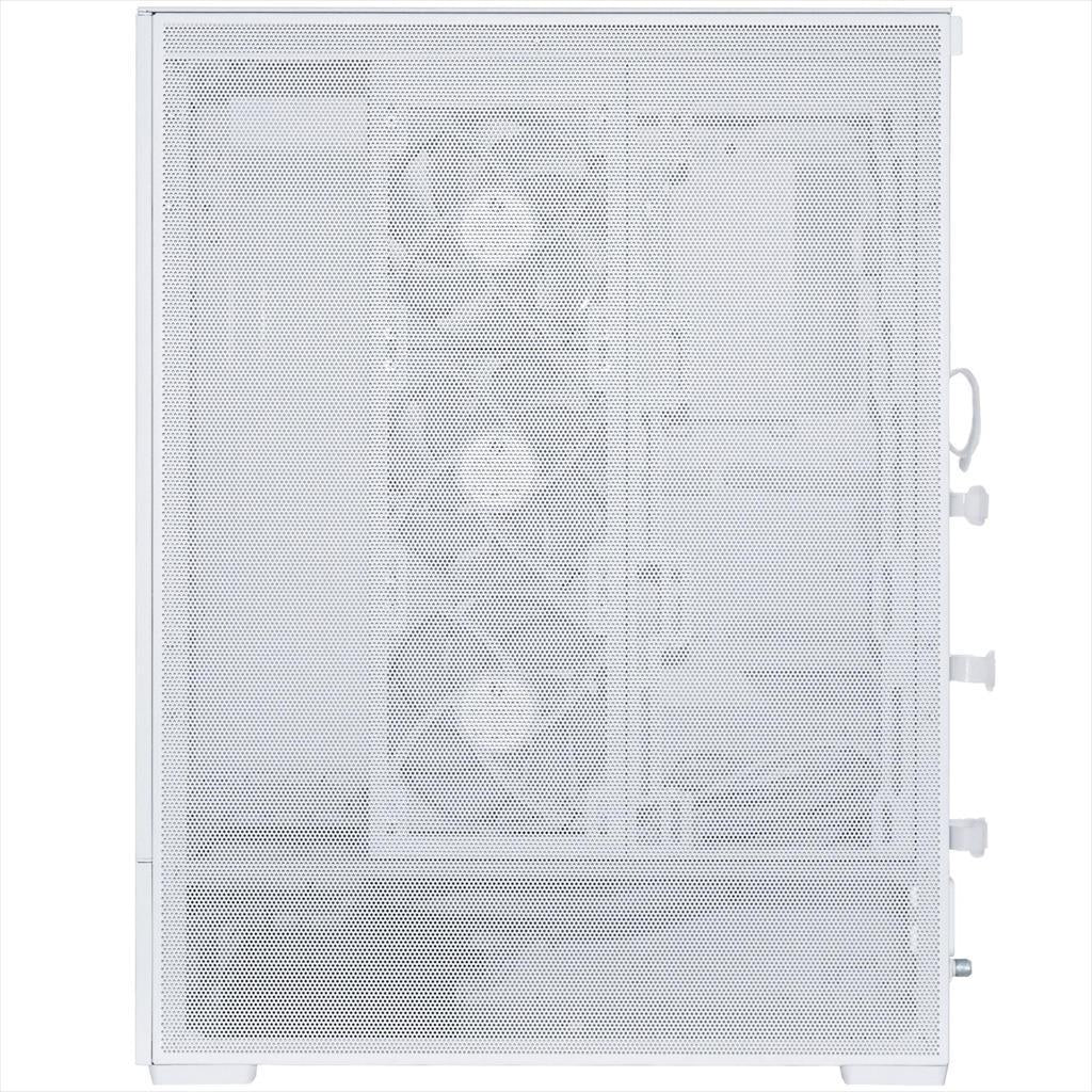 CASE LIAN LI ATX SUP01W WHITE, 3-side MESH, Small Tower w/ Tempered glass, dual ARGB STRIPS, PCIE 4.0 RISER, 3x 120mm PWM fans, USB 3.1 TYPE-C