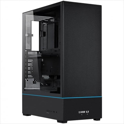 CASE LIAN LI ATX SUP01X BLACK, 3-side MESH, Small Tower w/ Tempered glass, dual ARGB STRIPS, PCIE 4.0 RISER, 3x 120mm PWM fans, USB 3.1 TYPE-C
