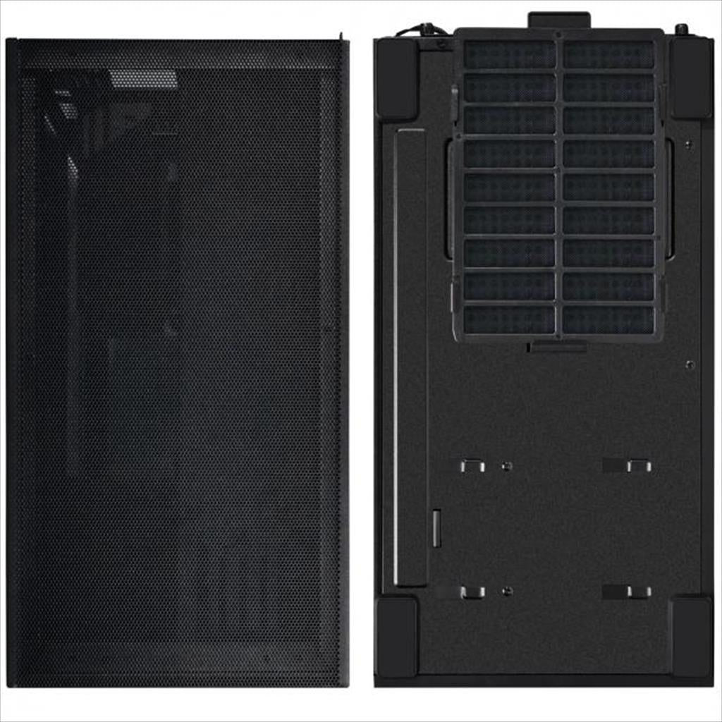 CASE LIAN LI ATX SUP01X BLACK, 3-side MESH, Small Tower w/ Tempered glass, dual ARGB STRIPS, PCIE 4.0 RISER, 3x 120mm PWM fans, USB 3.1 TYPE-C