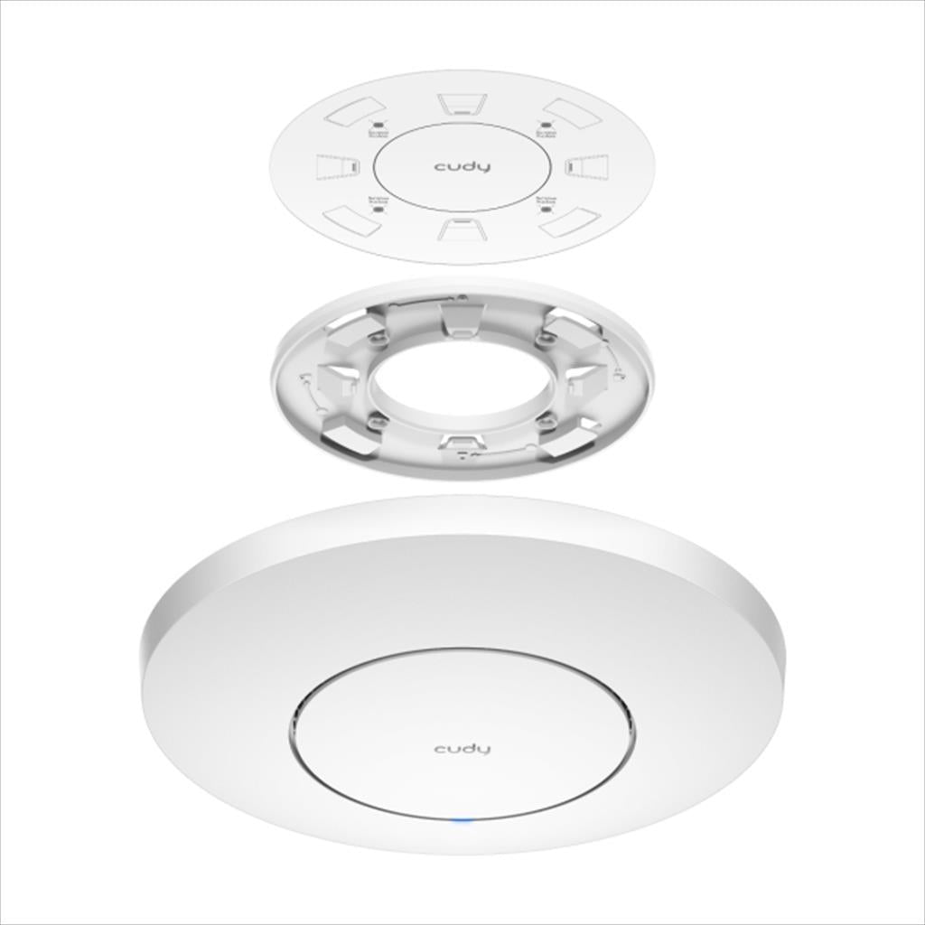 NET ACCESS POINT CUDY AP3000-P, AX3000 2.5GbE PoE, 5-Stream Dual-Band Wi-Fi 6, 130m2, wall/ceiling-mount, (POE Adapter included)
