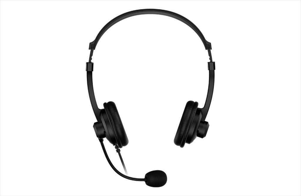 HEADPHONES GENIUS HS-230U Black w/microphone, USB Type-c