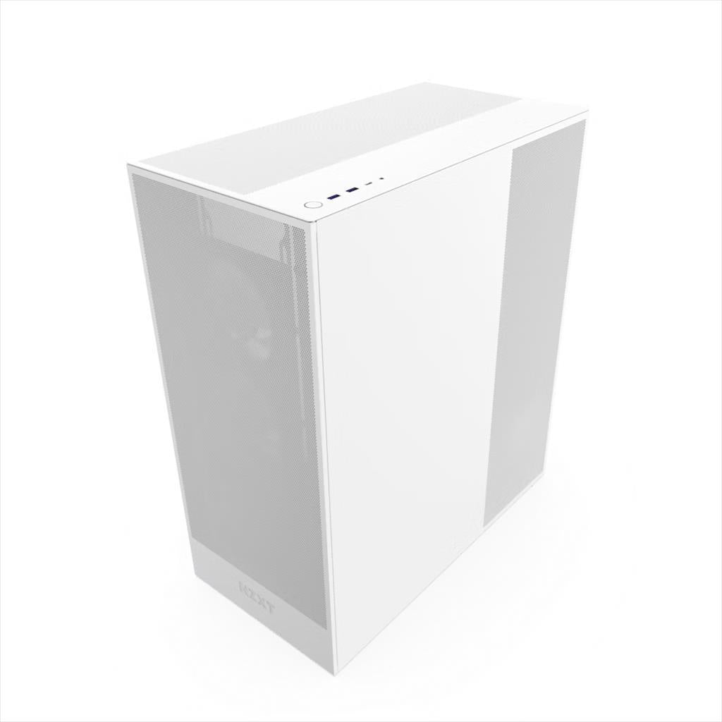 CASE NZXT E-ATX Mid-Tower H7 FLOW (2024) w/WINDOW Front & top MESH 3xF120Q Quiet fans, USB 3.2 type-C, 2xUSB 3.2 type A, Matte White CM-H72FW-01