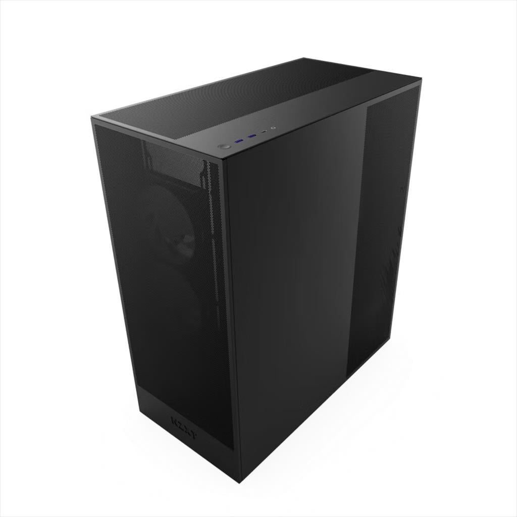 CASE NZXT E-ATX Mid-Tower H7 FLOW (2024) w/WINDOW Front & top MESH 3xF120Q Quiet fans, USB 3.2 type-C, 2xUSB 3.2 type A, Matte Black CM-H72FB-01