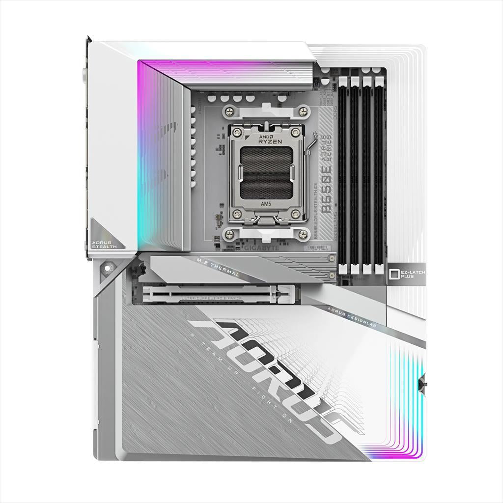 MB AM5 B650E AORUS STEALTH ICE GIGABYTE 4xDDR5 8000Mhz (O.C), HDMI, PCI-Ex16 5.0, M.2 PCIe 5.0, 2xM.2 4.0, 4xSATAIII, Wi-Fi 7, BT 5.4