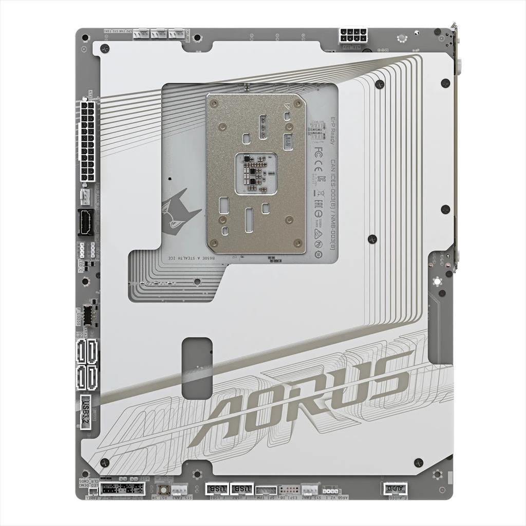 MB AM5 B650E AORUS STEALTH ICE GIGABYTE 4xDDR5 8000Mhz (O.C), HDMI, PCI-Ex16 5.0, M.2 PCIe 5.0, 2xM.2 4.0, 4xSATAIII, Wi-Fi 7, BT 5.4