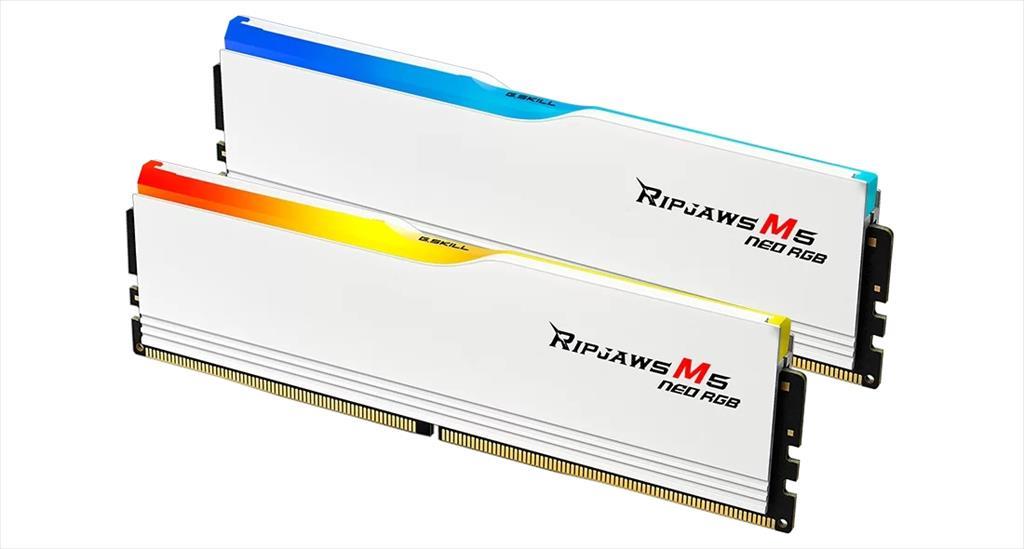 RAM DDR5 32GB(2x16GB) 6000MHz CL36 G.SKILL Ripjaws M5 NEO RGB AMD EXPO White F5-6000J3636F16GX2-RM5NRW