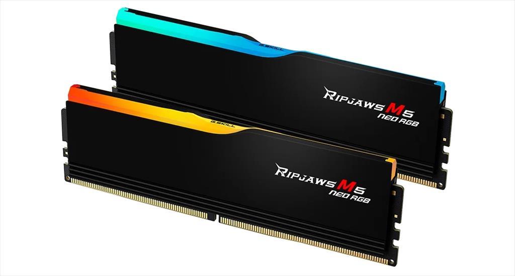 RAM DDR5 32GB(2x16GB) 6000MHz CL36 G.SKILL Ripjaws M5 NEO RGB AMD EXPO Black F5-6000J3636F16GX2-RM5NRK