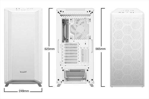 CASE BE QUIET! ATX Mid-Tower Dark Base 701, 3x140mm Silent Wings 4 PWM,Fan controller, w/WINDOW, АRGB LED illumination, White BGW59