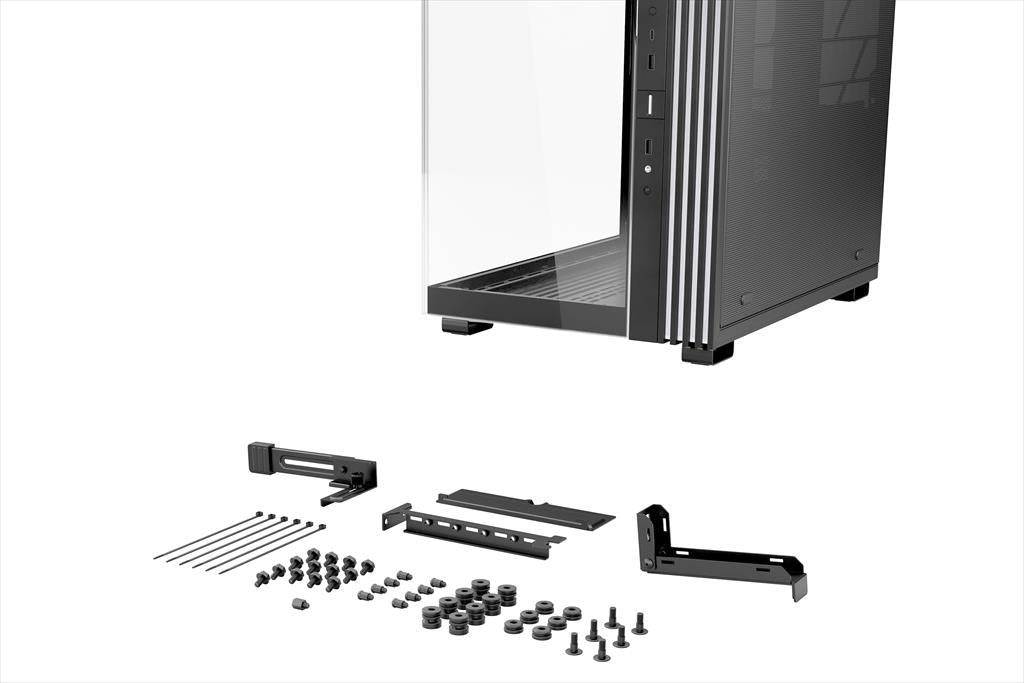CASE BE QUIET! ATX Mid-Tower Light Base 600 DX, w/2x Tempered glass, ARGB LED strips and 2 hubs, inverted layout, Black BGW65