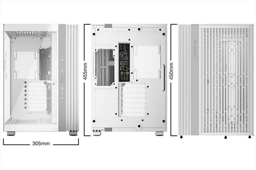 CASE BE QUIET! ATX Mid-Tower Light Base 600 DX, w/2x Tempered glass, ARGB LED strips and 2 hubs, inverted layout, White BGW66