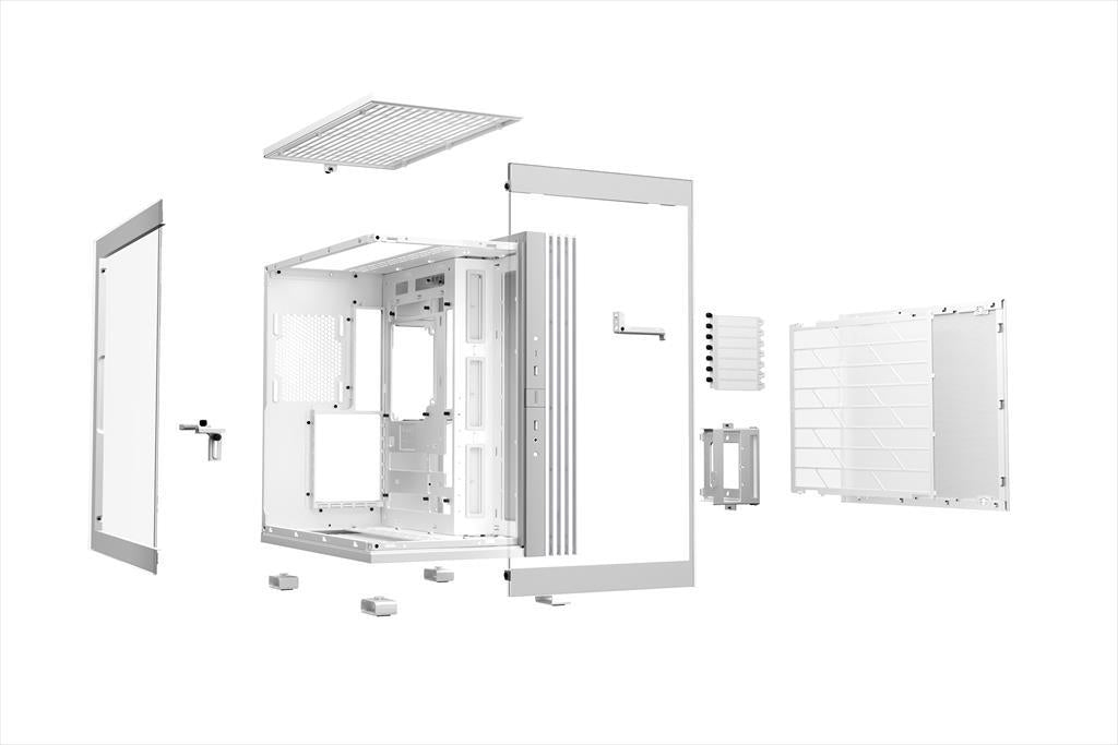 CASE BE QUIET! ATX Mid-Tower Light Base 600 DX, w/2x Tempered glass, ARGB LED strips and 2 hubs, inverted layout, White BGW66