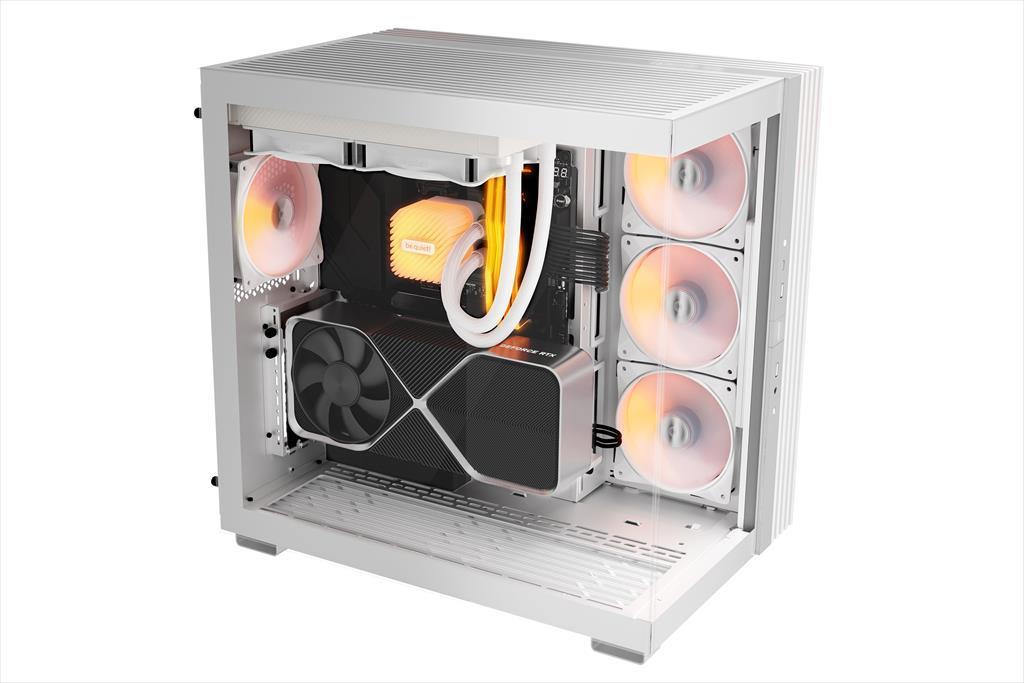 CASE BE QUIET! ATX Mid-Tower Light Base 600 LX, w/2x Tempered glass, 4x Light Wings LX 120mm PWM, ARGB LED strips and 2 hubs, inverted layout, White BGW68