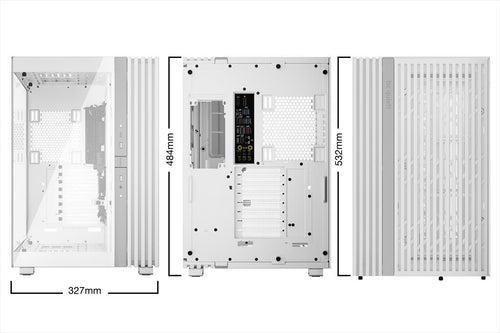 CASE BE QUIET! E-ATX Mid-Tower Light Base 900 DX, w/2x Tempered glass, ARGB LED strips and 2 hubs, inverted layout, White BGW70