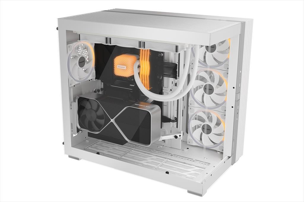 CASE BE QUIET! E-ATX Mid-Tower Light Base 900 DX, w/2x Tempered glass, ARGB LED strips and 2 hubs, inverted layout, White BGW70