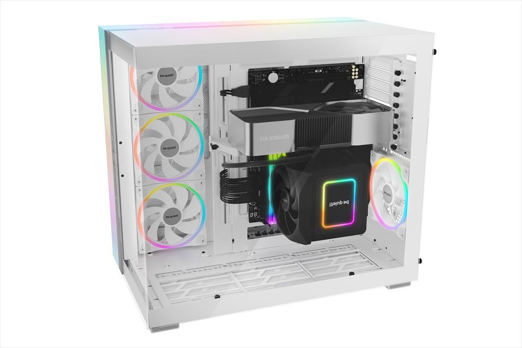 CASE BE QUIET! E-ATX Mid-Tower Light Base 900 DX, w/2x Tempered glass, ARGB LED strips and 2 hubs, inverted layout, White BGW70