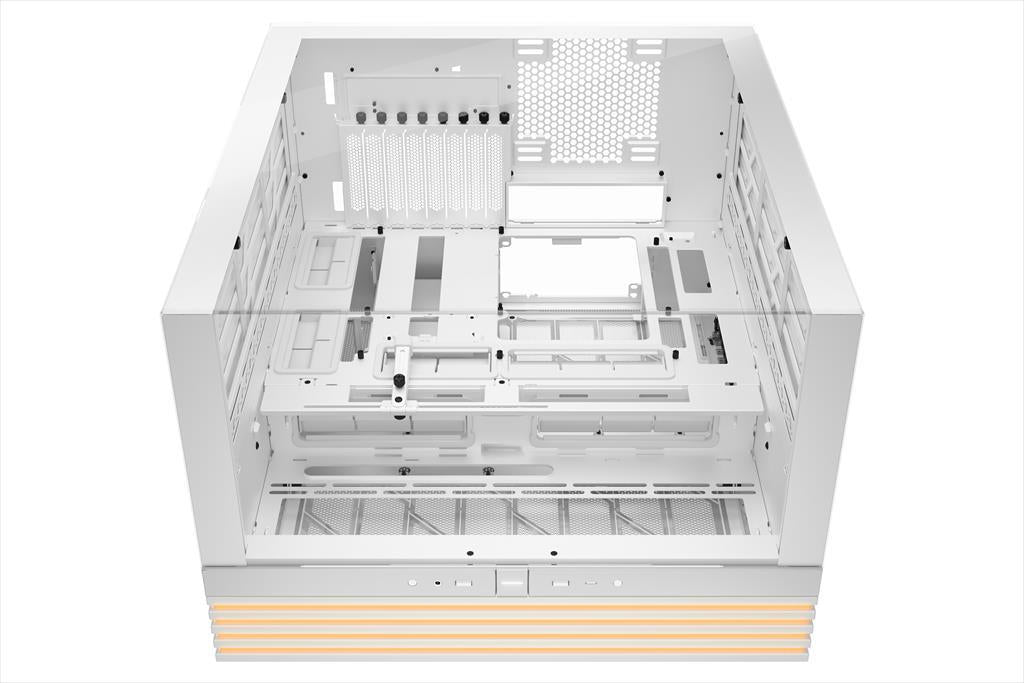 CASE BE QUIET! E-ATX Mid-Tower Light Base 900 DX, w/2x Tempered glass, ARGB LED strips and 2 hubs, inverted layout, White BGW70