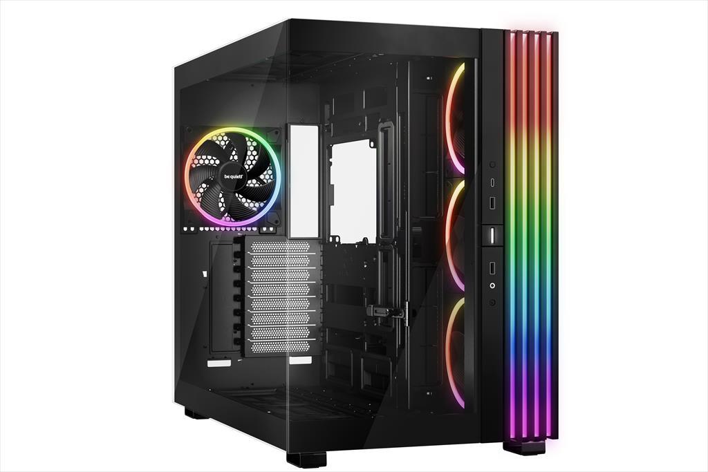 CASE BE QUIET! ATX Mid-Tower Light Base 900 FX, w/2x Tempered glass, 4x Light Wings 140mm PWM, ARGB LED strips and 2 hubs, inverted layout, Black BGW71