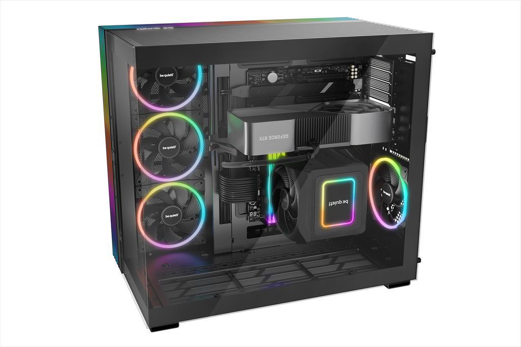 CASE BE QUIET! ATX Mid-Tower Light Base 900 FX, w/2x Tempered glass, 4x Light Wings 140mm PWM, ARGB LED strips and 2 hubs, inverted layout, Black BGW71