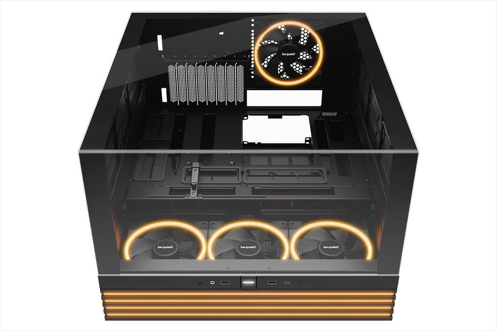CASE BE QUIET! ATX Mid-Tower Light Base 900 FX, w/2x Tempered glass, 4x Light Wings 140mm PWM, ARGB LED strips and 2 hubs, inverted layout, Black BGW71