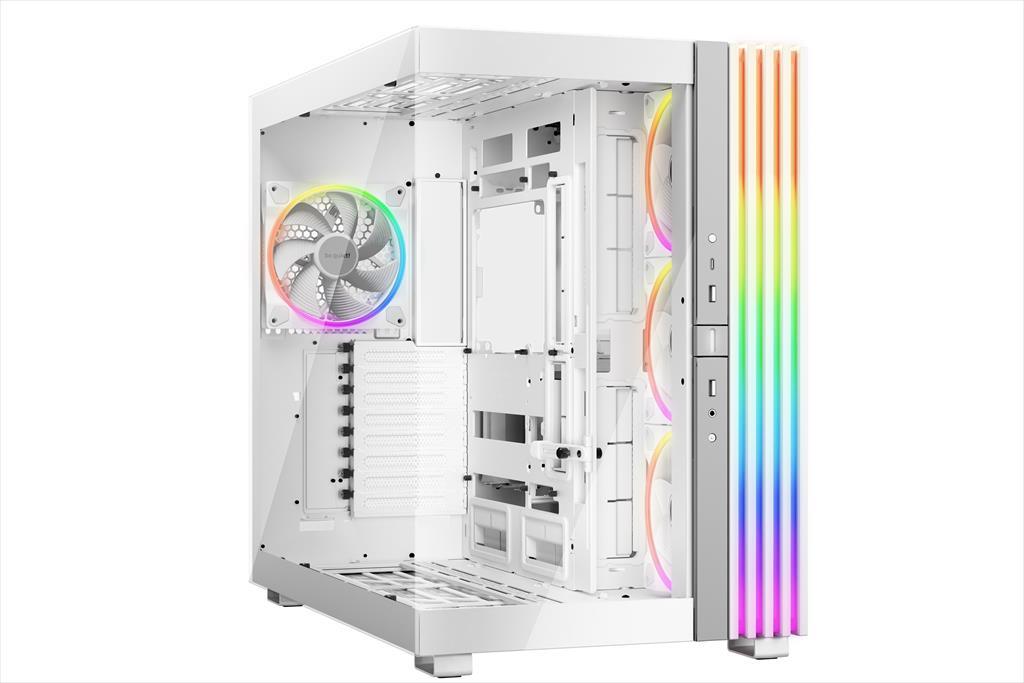 CASE BE QUIET! ATX Mid-Tower Light Base 900 FX, w/2x Tempered glass, 4x Light Wings 140mm PWM, ARGB LED strips and 2 hubs, inverted layout, White BGW72
