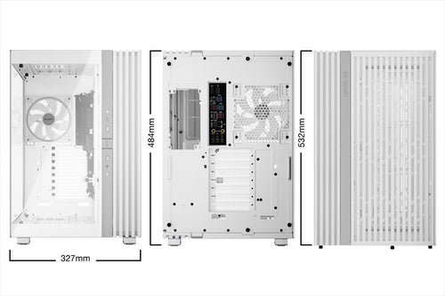 CASE BE QUIET! ATX Mid-Tower Light Base 900 FX, w/2x Tempered glass, 4x Light Wings 140mm PWM, ARGB LED strips and 2 hubs, inverted layout, White BGW72