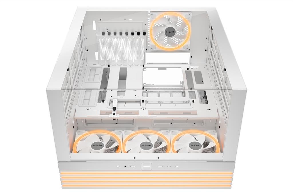 CASE BE QUIET! ATX Mid-Tower Light Base 900 FX, w/2x Tempered glass, 4x Light Wings 140mm PWM, ARGB LED strips and 2 hubs, inverted layout, White BGW72