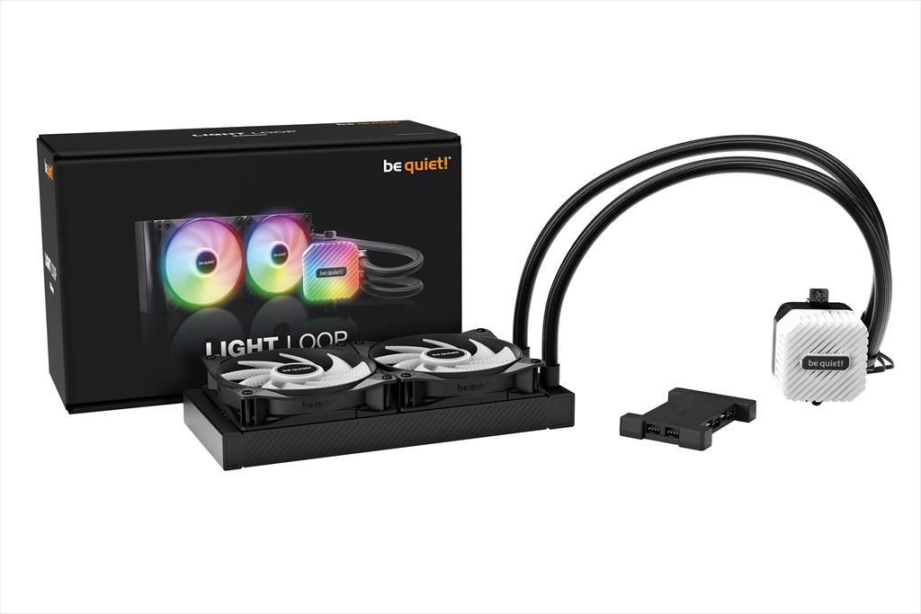 COOLERS CPU AIO BE QUIET! LIGHT LOOP 240 2x120mm Light Wings LX 120mm ARGB PWM, w/REFFIL OPTION, ARGB LED on pump, w/ARGB HUB, BW020