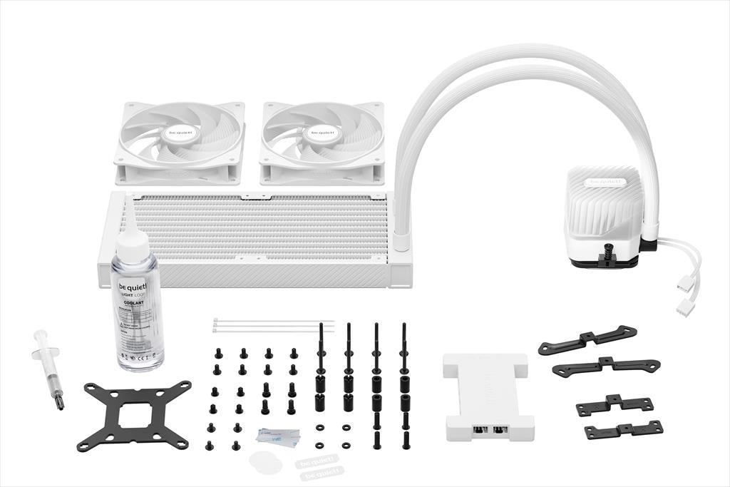 COOLERS CPU AIO BE QUIET! LIGHT LOOP 240 White, 2x120mm Light Wings LX 120mm ARGB PWM, w/REFFIL OPTION, ARGB LED on pump, w/ARGB HUB, BW021