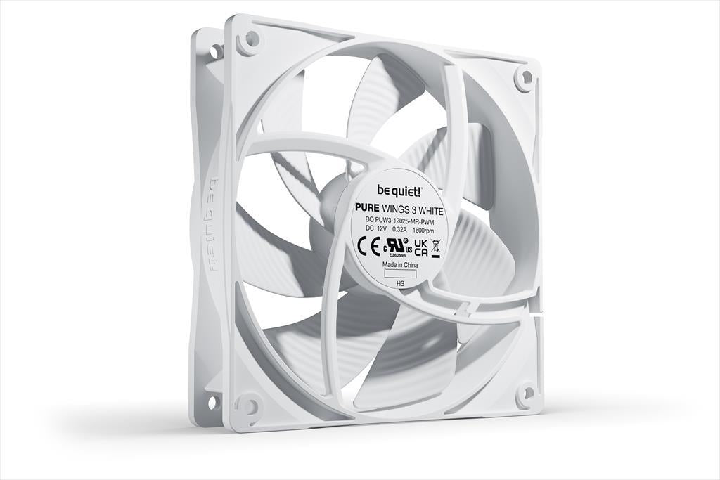 COOLERS CASE FAN 120mm BE QUIET! PURE WINGS 3 PWM White 1.600rpm, DURABLE RIFLE BEARING, BL110