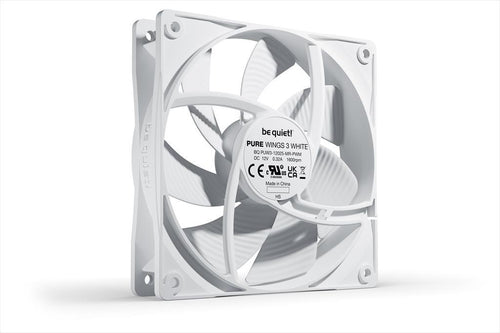 COOLERS CASE FAN 120mm BE QUIET! PURE WINGS 3 PWM White 1.600rpm, DURABLE RIFLE BEARING, BL110