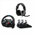 BUNDLE GAME WHEEL LOGITECH G29 DRIVING FORCE w/ pedals, with GAMING HEADSET ASTRO A10 for PS3, PS4, PS5, PC, 991-000486