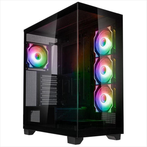 CASE KOLINK E-ATX Unity Arena ARGB Mid Tower Showcase w/Tempered glass, 4x120mm UMBRA PWM A-RGB fan, black