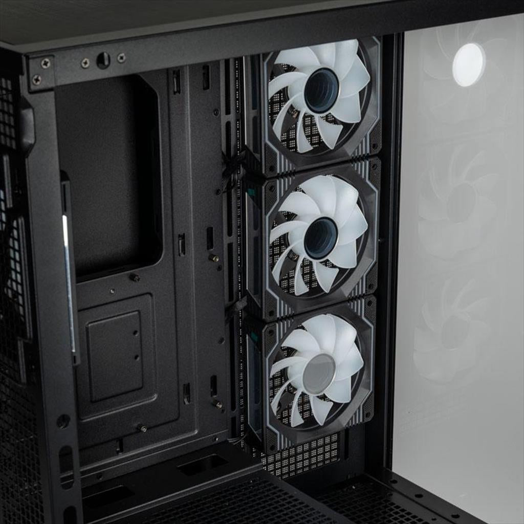 CASE KOLINK E-ATX Unity Arena ARGB Mid Tower Showcase w/Tempered glass, 4x120mm UMBRA PWM A-RGB fan, black