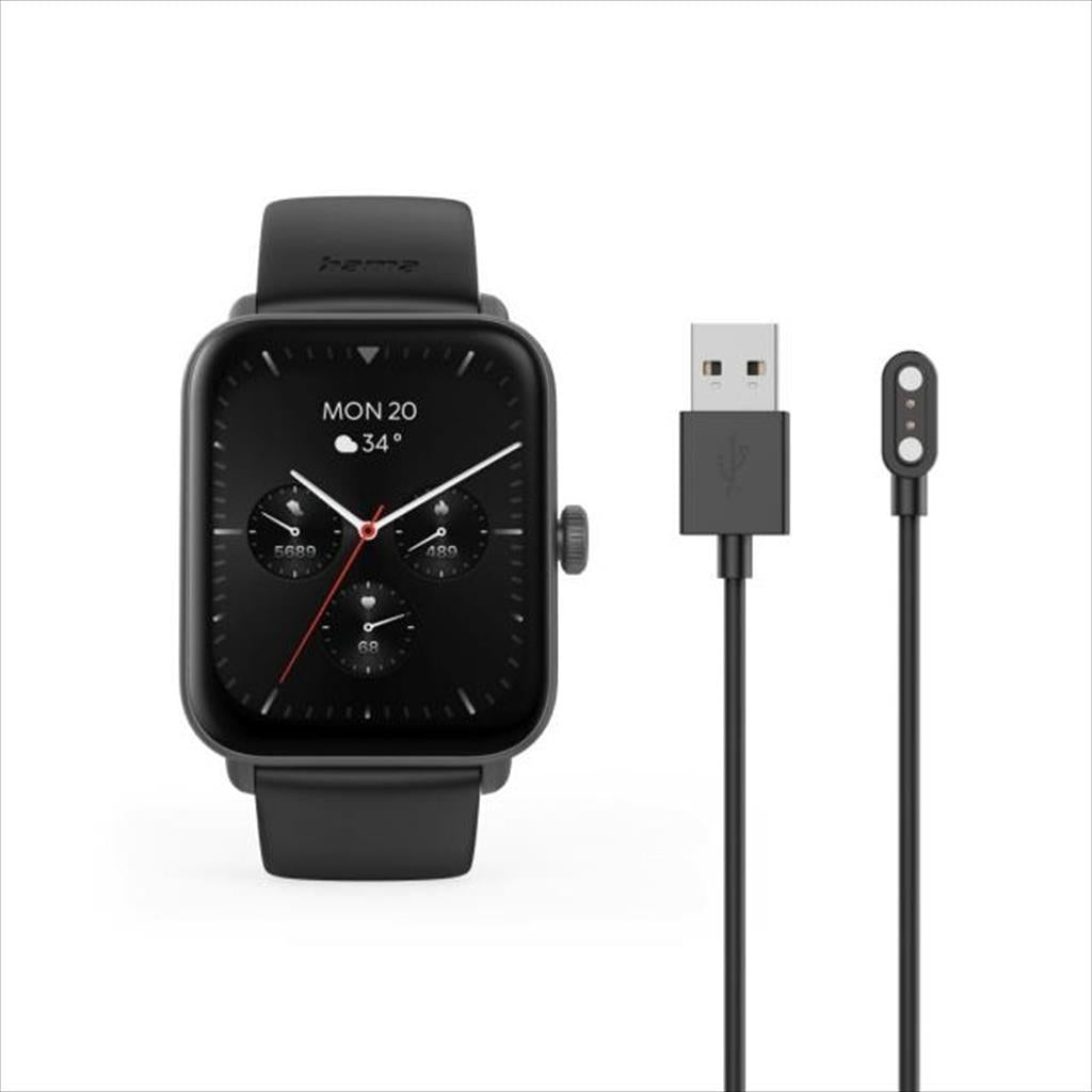 SMARTWATCH HAMA 6010 WATCH 1.65" TFT display, Phone Function, Black 178619