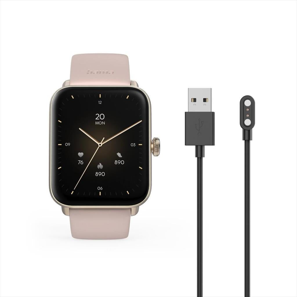 SMARTWATCH HAMA 6010 WATCH 1.65" TFT display Phone Function, Pink 178620