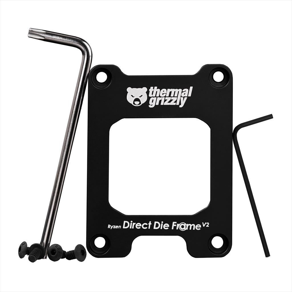 DIRECT DIE CPU FRAME Thermal Grizzly Anodized aluminum  Ryzen 7000 Black TG-DDF-R7000-V2