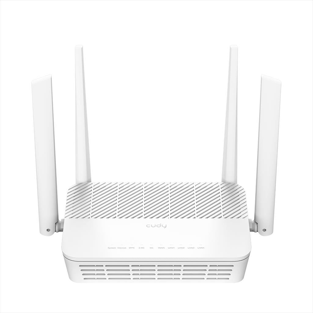 NET ROUTER WIRELESS DUAL BAND Wi-Fi 6 AX3000 CUDY WR3000S, w/4 antennas, 1x WAN 100/1000 port, 4x LAN 100/1000 ports