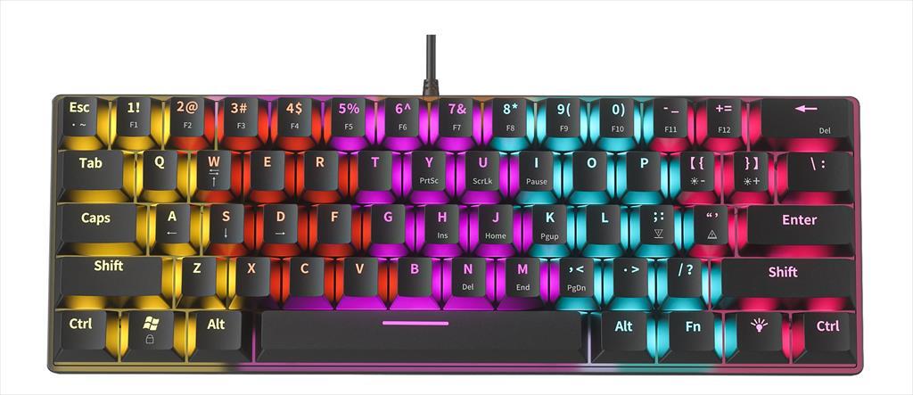 KEYBOARD MECHANICAL ARMAGGEDDON MKA-1C Neo Psychswif 60% Kevlartech keycaps Hotswappable Modular Switch Clicky, LED backlight, Black