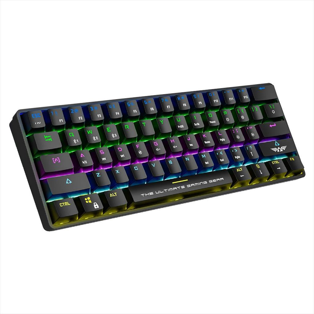 KEYBOARD MECHANICAL ARMAGGEDDON MBA-61R Starling RGB  60% Multi-Device (Wired+Bluetooth),  Kevlartech keycaps, Hotswappable, NKRO, Black
