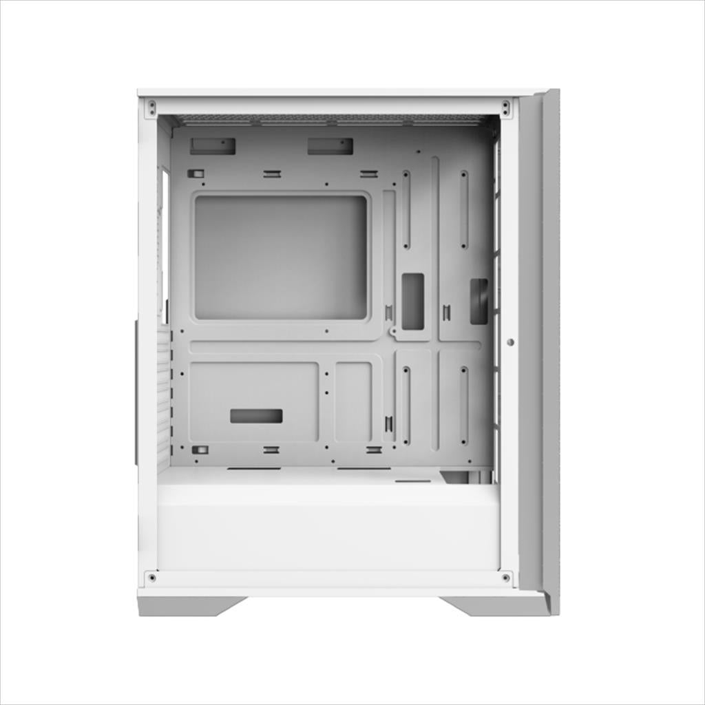 CASE XIGMATEK ATX mid-Tower LUX S Arctic  w/TG Magnet flip, metal vents FP, 4x120mm X24A, ARGB Galaxy II Fan Control Kit, EN48298