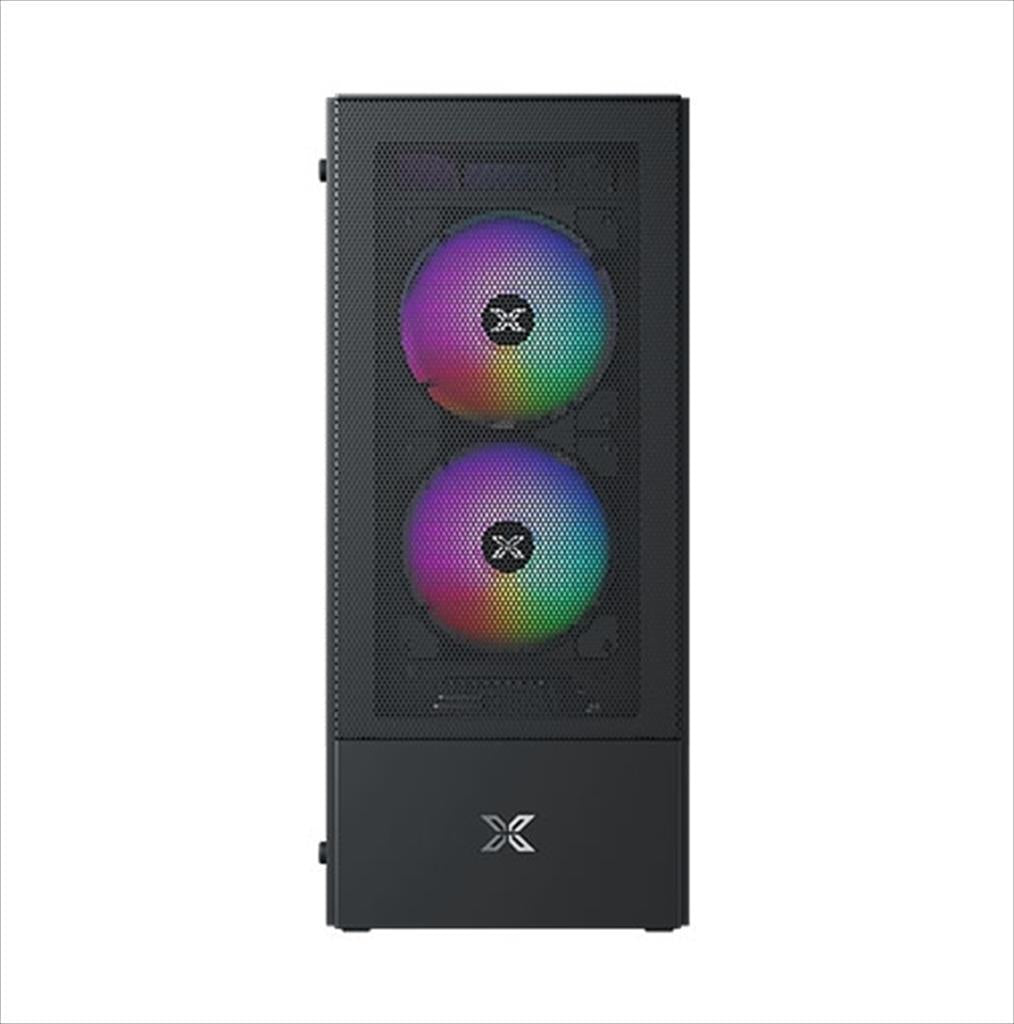 CASE XIGMATEK ATX HERO II AIR 3F, Left TG, Mesh Front panel , 3x120mm Z20F LED RGB FIXED fan, USB 3.0, EN41655