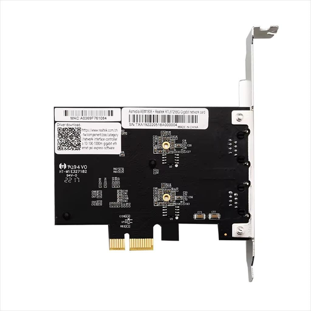 NET LAN PCIe 2.5Gbps 2port, DIEWU TXA192, Chipset: Realtek RT8125B