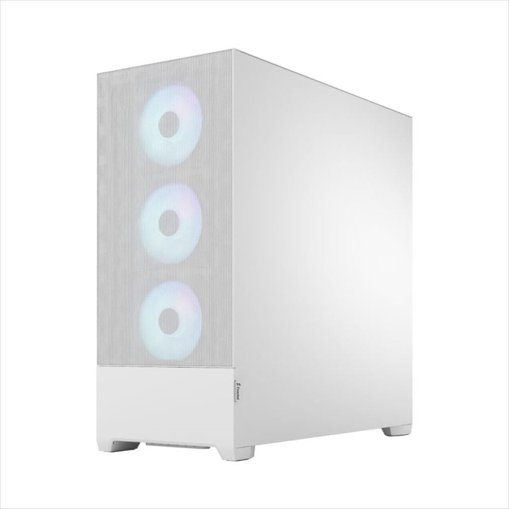 CASE FRACTAL DESIGN E-ATX Mid-Tower Pop XL Air RGB White, 4x120mm Aspect 12 RGB, w/WINDOW, Front Mesh, FD-C-POR1X-01