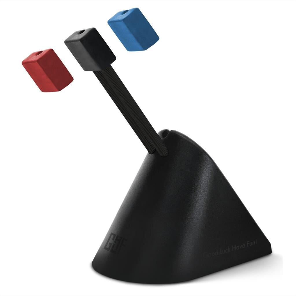 MOUSE ACCESSORY BUNGEE FRAGON - TOWER, w/ 3 colorful clips, BLACK