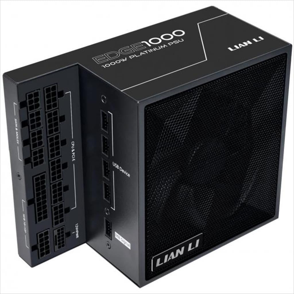 PSU 1000W LIAN LI EDGE EG1000  80+ PLATINUM, PCIe 5.1 (L-Shape, w/x4 USB 2.0 headers), FULL MODULAR Black