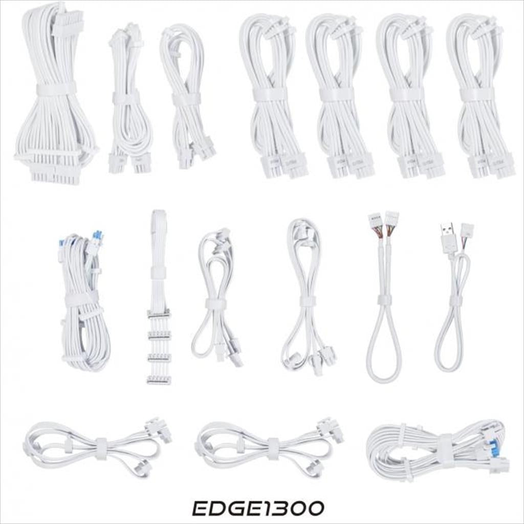 PSU 1300W LIAN LI EDGE EG1300  80+ PLATINUM, PCIe 5.1 (L-Shape, w/x4 USB 2.0 headers), FULL MODULAR White