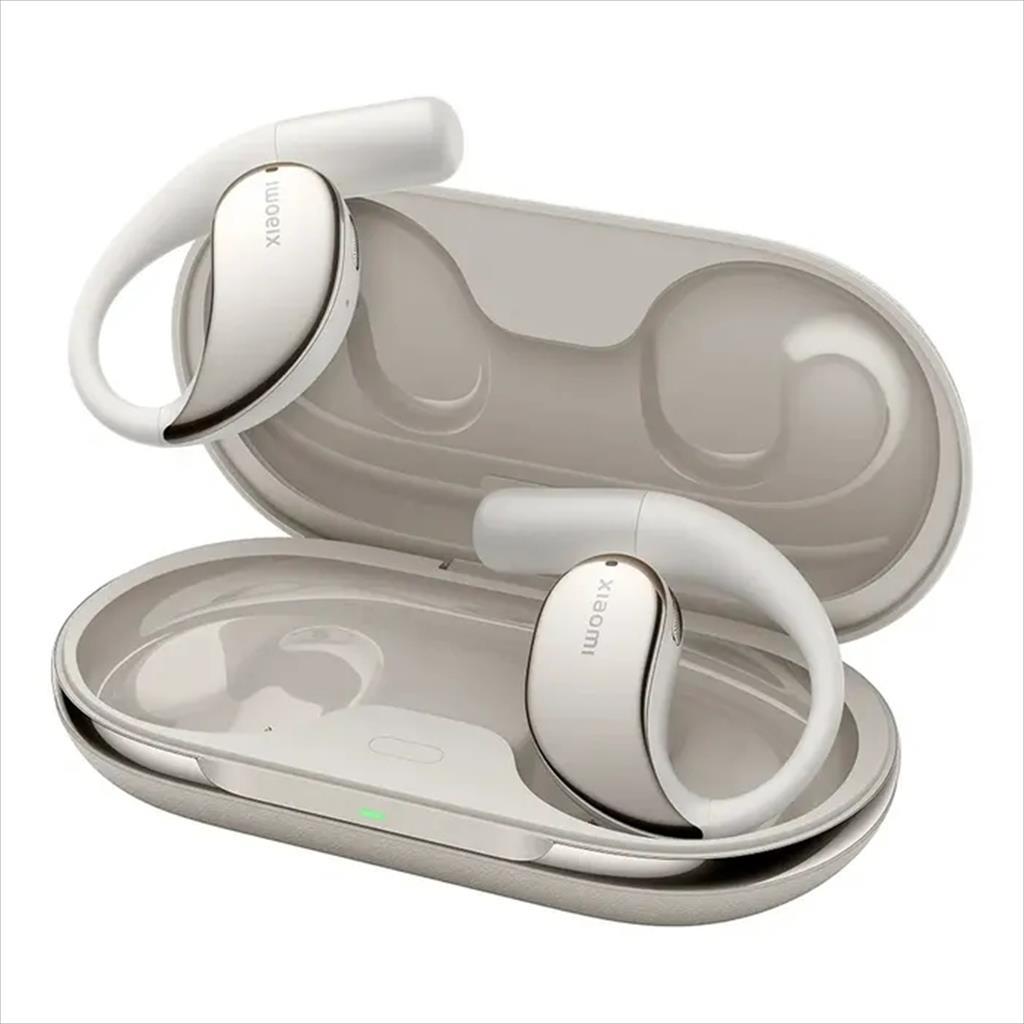 EARPHONES WIRELESS XIAOMI MI OPENWEAR STEREO BLUETOOTH w/microphone, SANDSTONE BEIGE